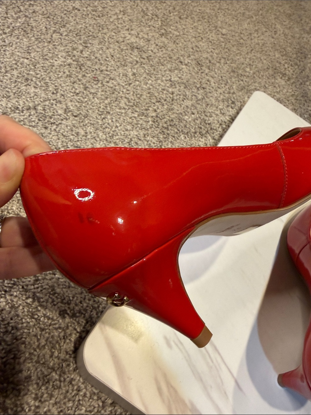 Coach Red Patent Pointed-Toe Pumps - Picture 3 of 5